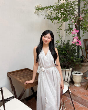 Đầm xòe dáng A - sọc